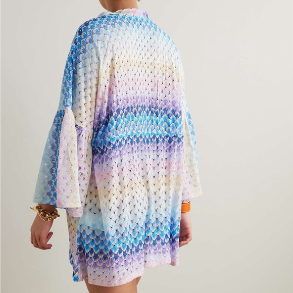 NWT Missoni metallic crochet knit mini beach cover up dress - Picture 8 of 8